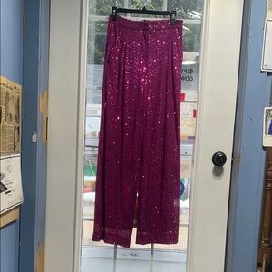Fuchsia Sequin pants- Sparkling
